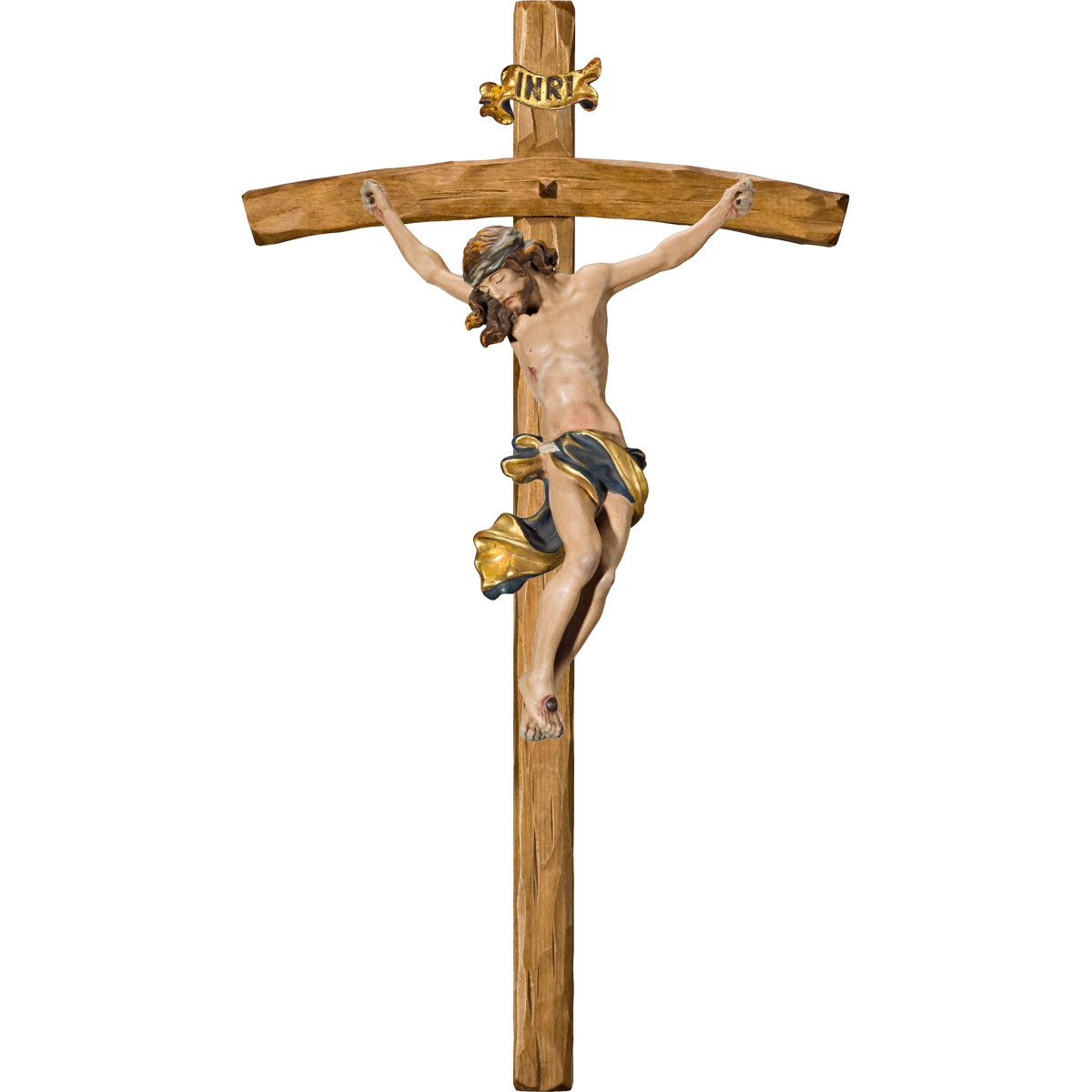 Cristo Barroco en cruz arqueada